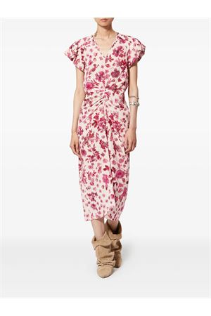 Abito Midi In Seta Stretch Stampata Terenae ISABEL MARANT | RO1067FAD1J11I40PK